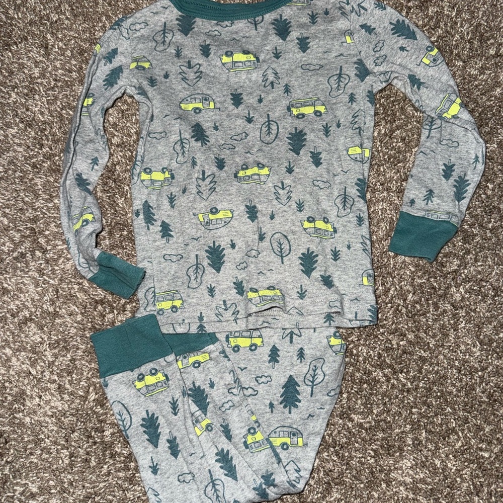 Kids Pajamas with Fun Vehicle Print